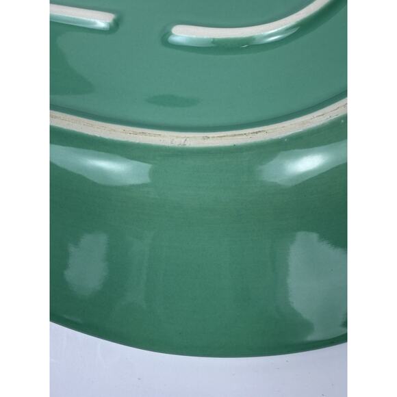 Disney Hidden Mickey Teal Ceramic Serving Platter 15.5”x11.5” Made in Portugal - Picture 4 of 7